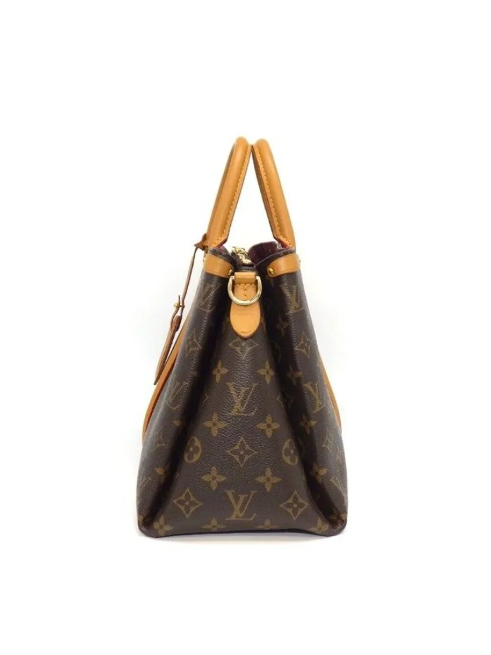 Louis Vuitton Handbag Soufflo MM Brown Monogram Canvas Leather Gold